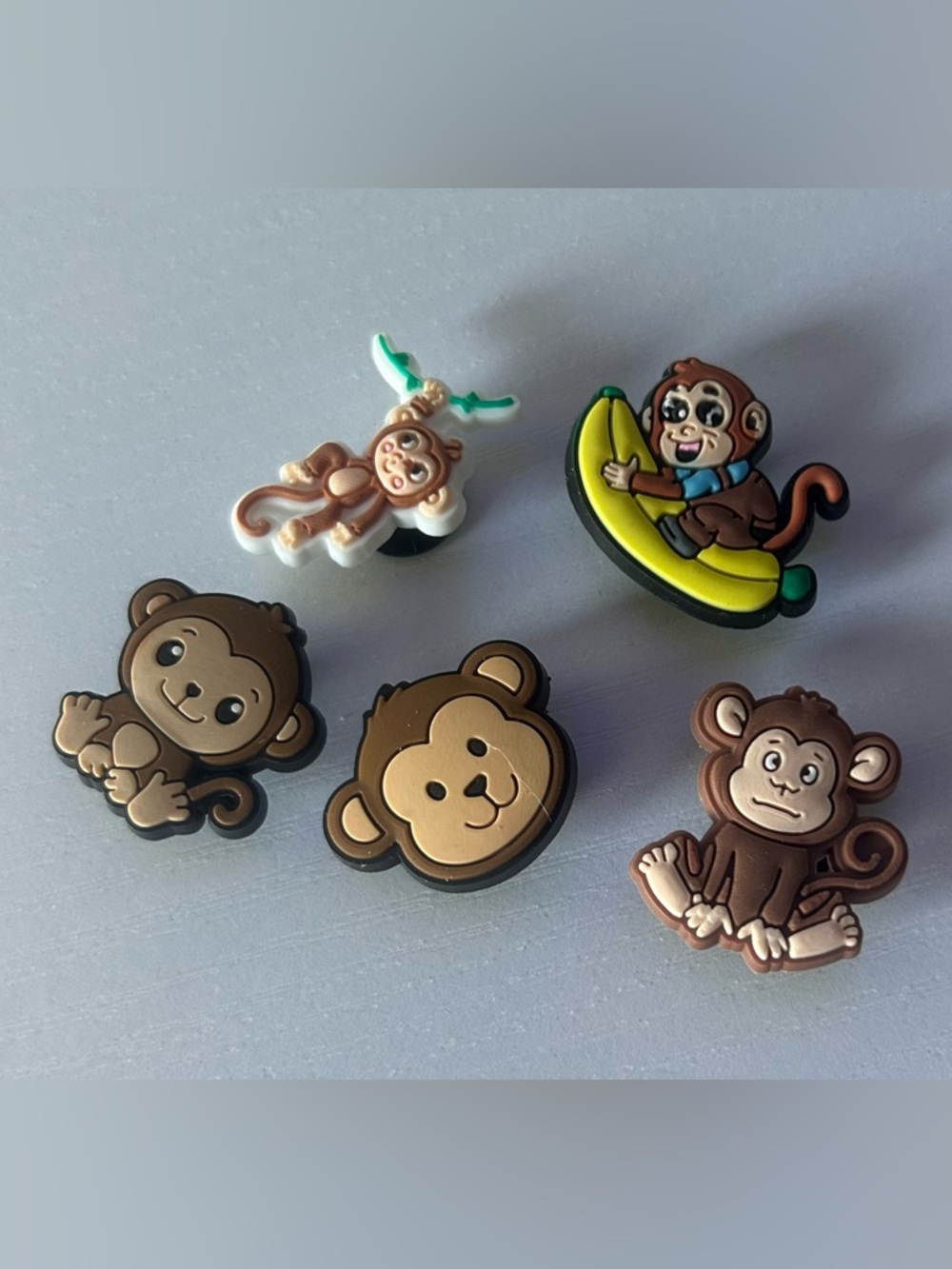 Monkey Fun Shoe Charms in Brown and Yellow - Kids Toys